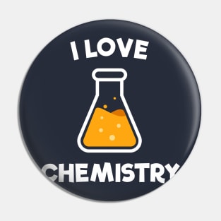 I Love Chemistry Retro Vintage Style Pin