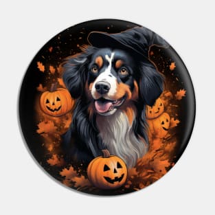 Halloween Australian shepherd Pin