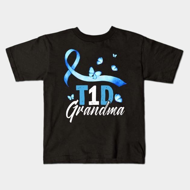 Womens T1D Grandma Shirt Type 1 Diabetes Awareness Gift Womens T1D Grandma Shirt Type 1 Diabetes Awareness Gift