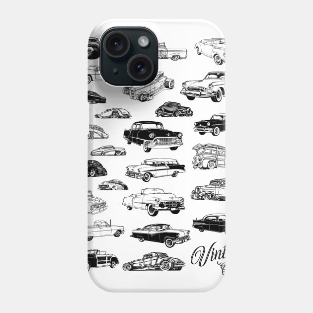 Vintage Cars Phone Case by workshop71