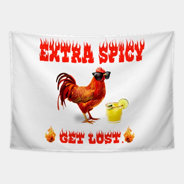 EXTRA SPICY Tapestry by Nick Mantuano Art