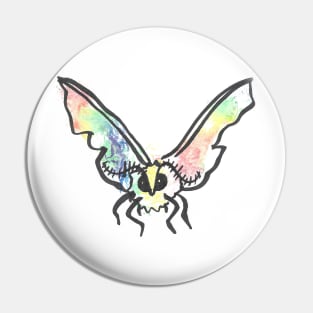 Watercolor Pride Moth Pin