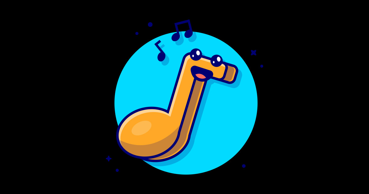 Cute Kawaii Music Note Cartoon Vector Icon Illustration (2) - Music ...