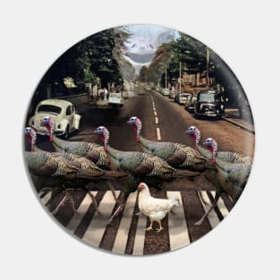 Abbey Road Without Beatles but with Birds Pin