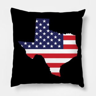 Texas State Shaped Flag Background Pillow