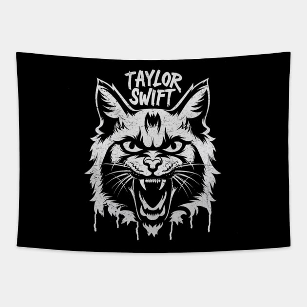 Angry Cat Swift Tapestry by Aldrvnd