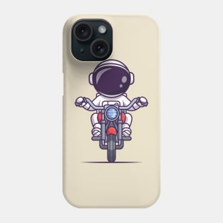 Cute Astronaut Riding Motorbike Cartoon Phone Case