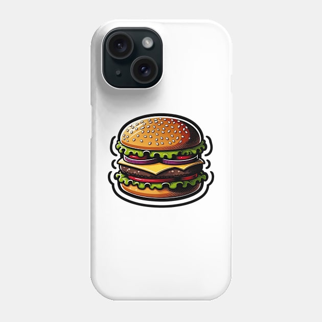 delicious hamburger design Phone Case by Ferdi Everywhere