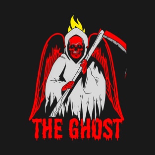 Scary ghost with a big scythe and red wings/amzing design T-Shirt