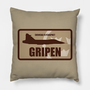 JAS 39 Gripen Patch (small logo - desert subdued) Pillow