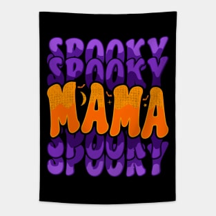 Mom Mama Halloween Spooky Typography Tapestry