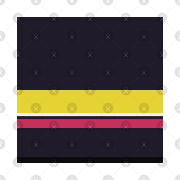 A shocking merger of Very Light Pink, Dark, Almost Black, Dingy Dungeon and Piss Yellow stripes. by Sociable Stripes