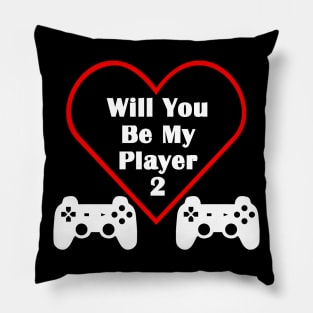 Will You Be My Player Valentine's Day 2 Video Gamer Controller Pillow