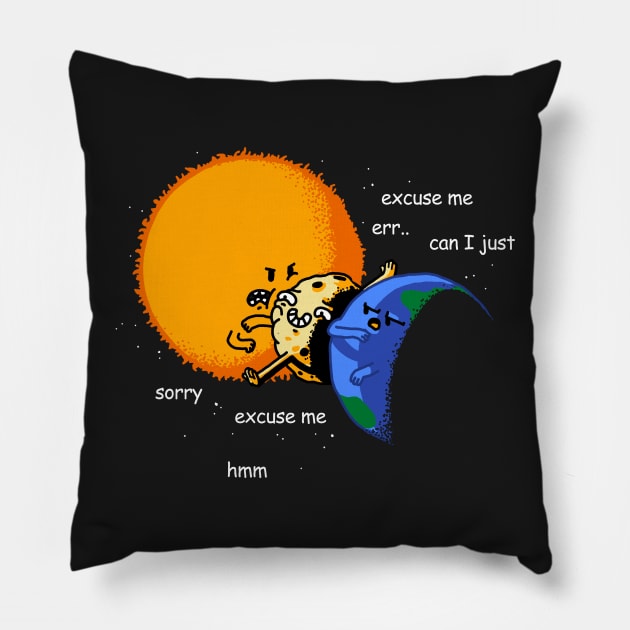 Excuse Me Total Solar Eclipse August 21 2017 Pillow by vo_maria