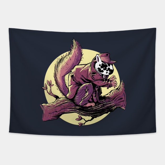 Squirrelschach Tapestry by JasonPiperberg