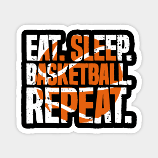 Eat Sleep Basketball Repeat Basket Sport Distressed Magnet