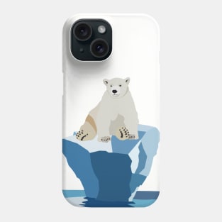 Polar bear on iceberg Phone Case