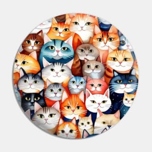 Cats pattern Pin