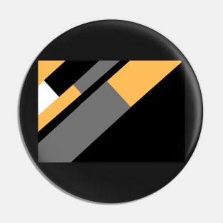 Gold, White, Black, and Grey Rectangle and Triangle pattern Pin