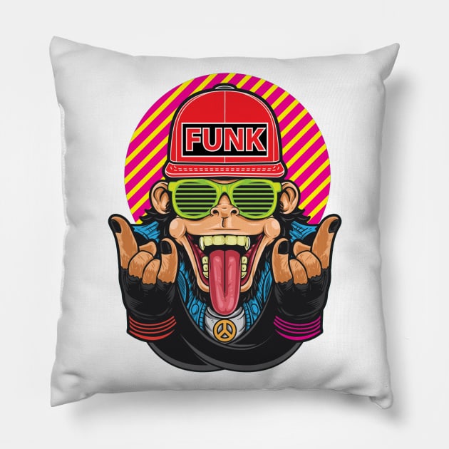 Funky Monkey Pillow by Mako Design 