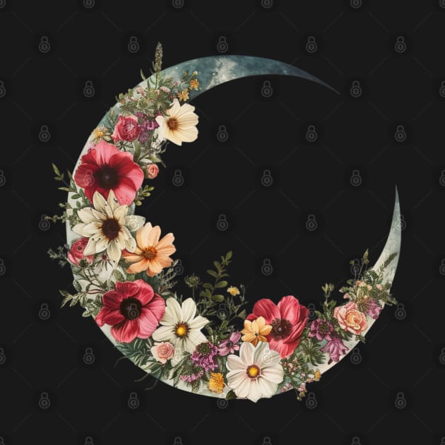 Floral Moon by Mary_Momerwids