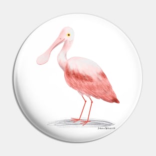 Roseate Spoonbill Bird Pin