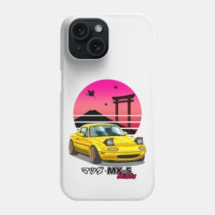 Yellow MX5 Miata JDM Legend Phone Case