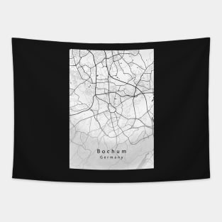 Bochum Germany City Map white Tapestry