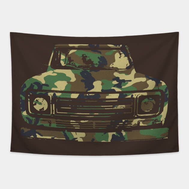 IH Scout II classic 4x4 truck 1979 camo Tapestry by soitwouldseem