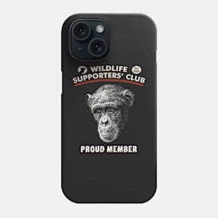 Chimpanzee Close-up Picture for Wildlife Supporters Phone Case