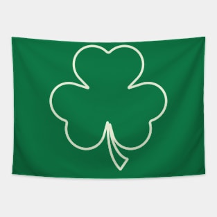 Lineart Clover Leaf St Patrick's Day Tapestry