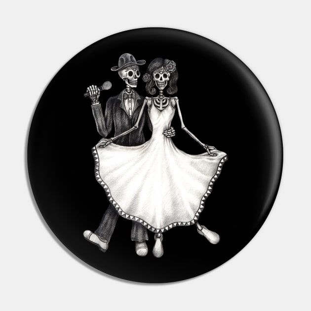 Sugar skull couple wedding sing a song celebration day of the dead. Pin by Jiewsurreal