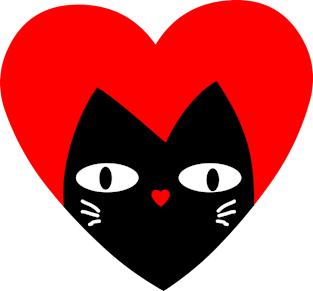 LOVE BLACK CAT Magnet