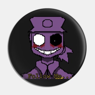 Purple Guy Follow Me Pixle Pin