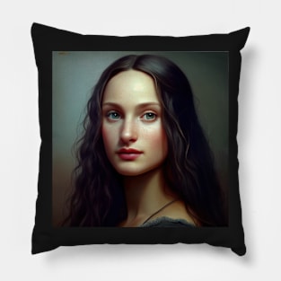 Young Mona Lisa Beautiful Gorgeous Pillow