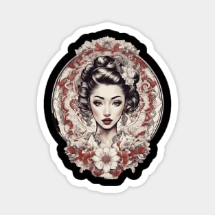 Enchanting Asian Elegant Woman Magnet