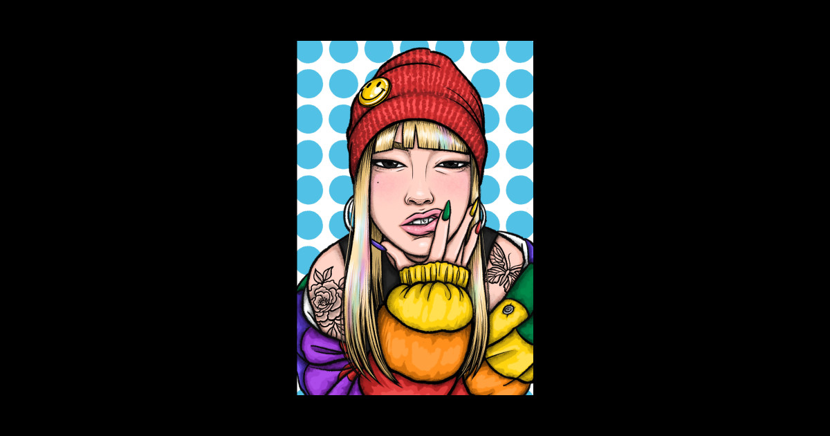 SWAG KOREAN CHARCOAL'S GIRL Korean Sticker TeePublic