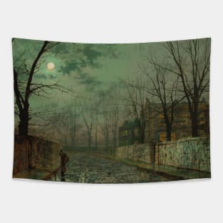 Under the Silvery Moonbeams by John Atkinson Grimshaw Tapestry