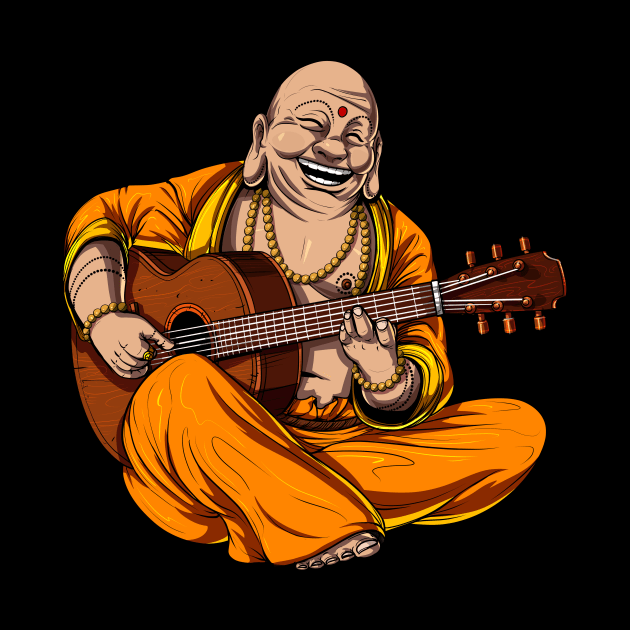 Buddha Playing Guitar by underheaven