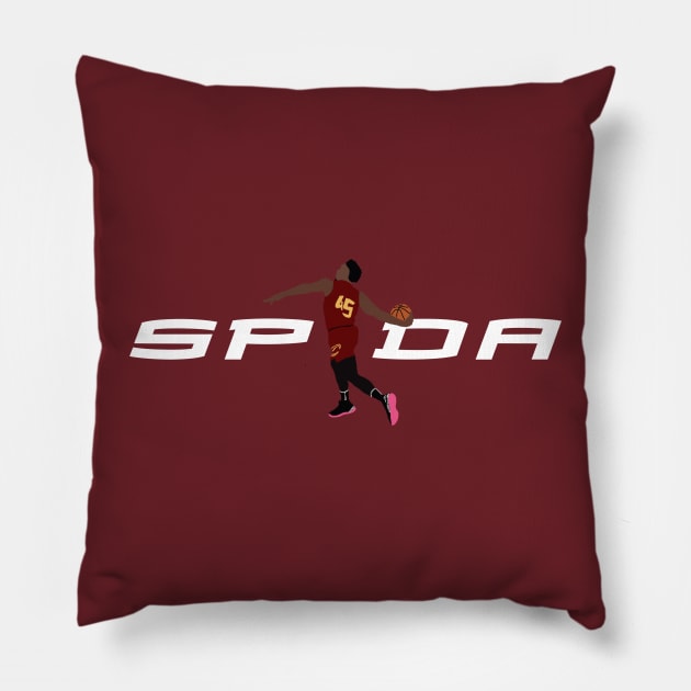 Donovan Mitchell - Spida Cavs (White) Pillow by SportCulture