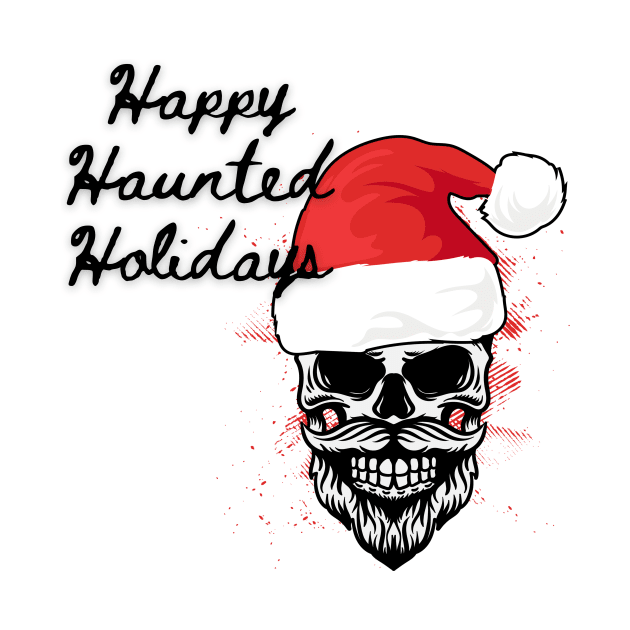 Happy Haunted Holidays Christmas Skeleton Winter by TheMavenMedium