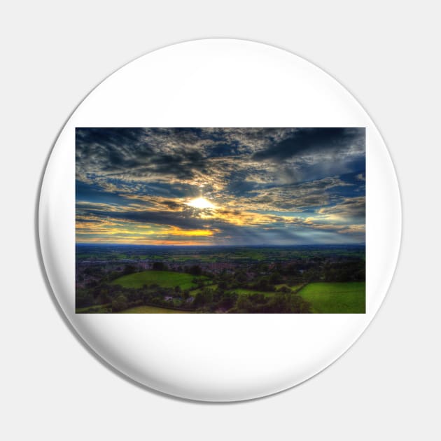 Glastonbury Tor Sunset Pin by Nigdaw