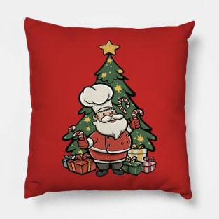 Chef Around The Christmas Tree Pillow