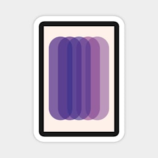 Purple Gradient Abstract Retro Mid Century Modern Art Magnet