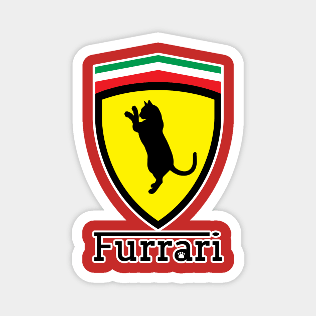 Furrari Fast Car Funny Cat Magnet by 4U2NV-LDN