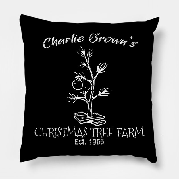 Brown's Christmas Tree Farm Pillow by masciajames