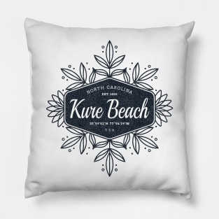 Kure Beach, NC Summertime Floral Badge Pillow