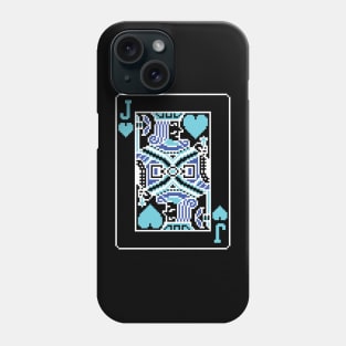 Jack of Hearts Pixel Art Bright Negative Mode Phone Case