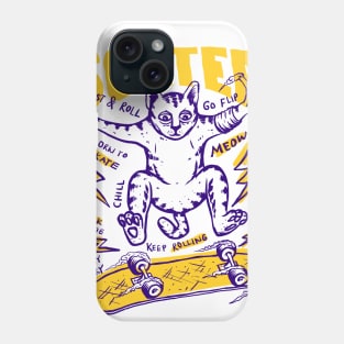 funny cat skater Phone Case