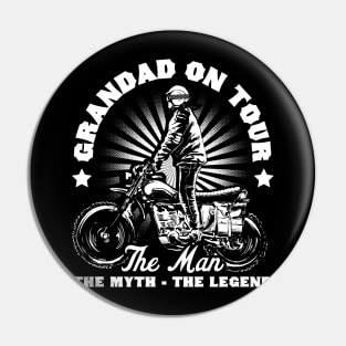 Granddad Biker Design Pin